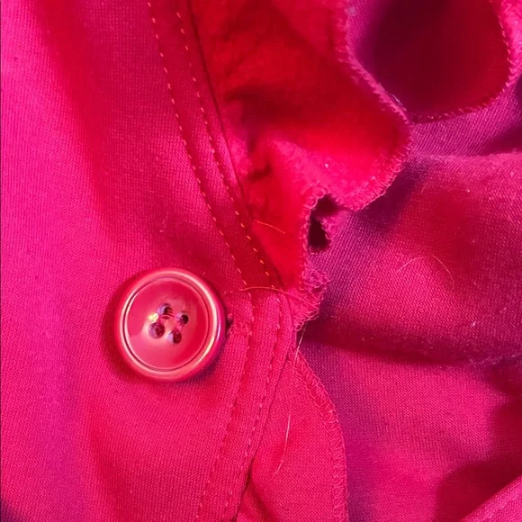 Ashley By 26 International Red Ruffle Jacket - Picture 3 of 3